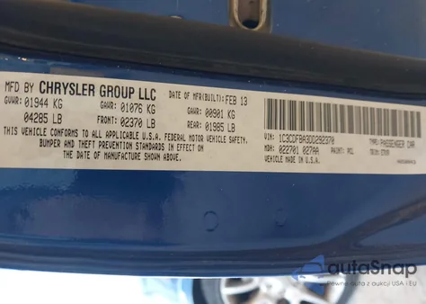 2013 Dodge Dart Sxt z USA, uszkodzony, nr VIN 1C3CDFBA3DD292370